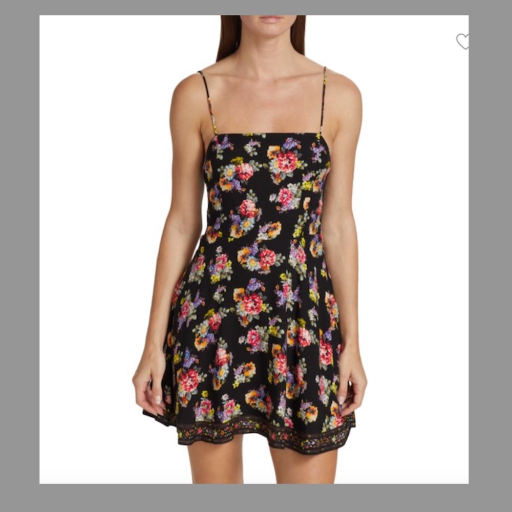 Alice + Olivia Glinda Printed Smocked Crepe Minidress - Picture 2 of 6